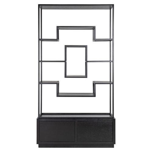 Wandkast Bonvoy black 2-laden (Black) - Afbeelding 3