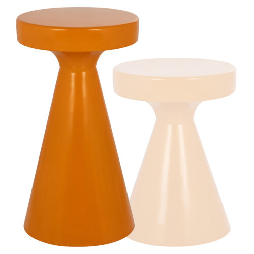 Ronde Bijzettafel Kimble 53 cm hoog - Oranje - Afbeelding 3
