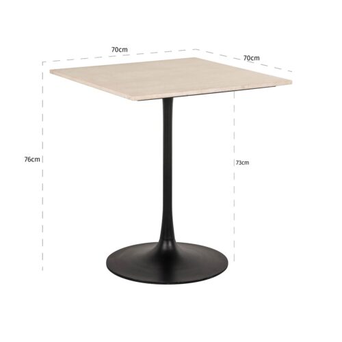 Vierkante Bistrotafel Tavolo Marmer - 70 x 70 cm - Afbeelding 4