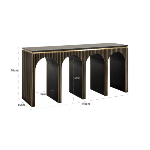Sidetable Les Arcs Marmer - 160 cm - Afbeelding 4