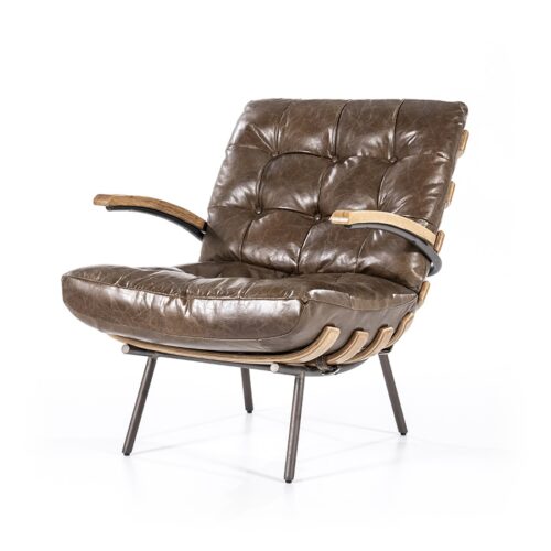 Fauteuil Bastiaan - Donkerbruin java leder - Afbeelding 19