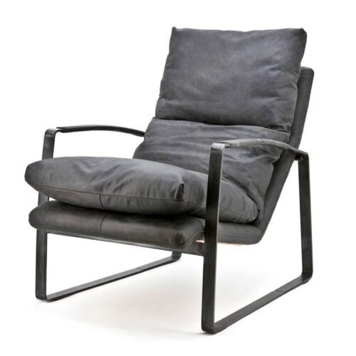 Fauteuil Lex - Antraciet vintage leer - Afbeelding 41