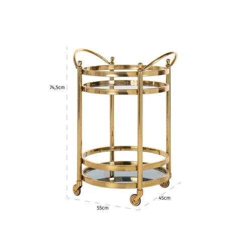 Trolley Hendricks RVS kleur Goud - Afbeelding 3