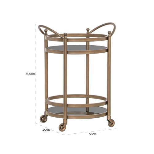 Trolley Hendricks kleur Brushed Gold - Afbeelding 3