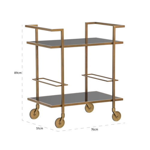 Trolley Xo kleur Brushed Gold - Afbeelding 3
