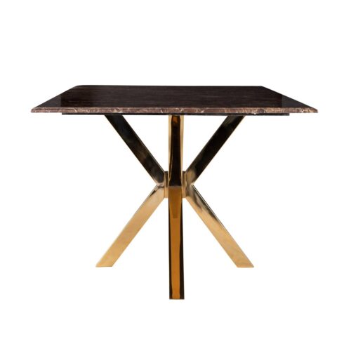 Eettafel Conrad Faux Marmer 200 x 100 cm - Goud - Afbeelding 2