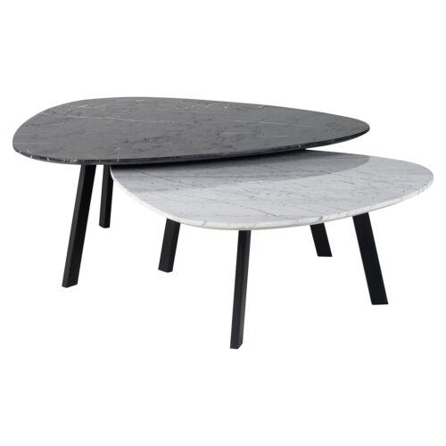 Organische Salontafel Trocadero Marmer - Set van 2 stuks