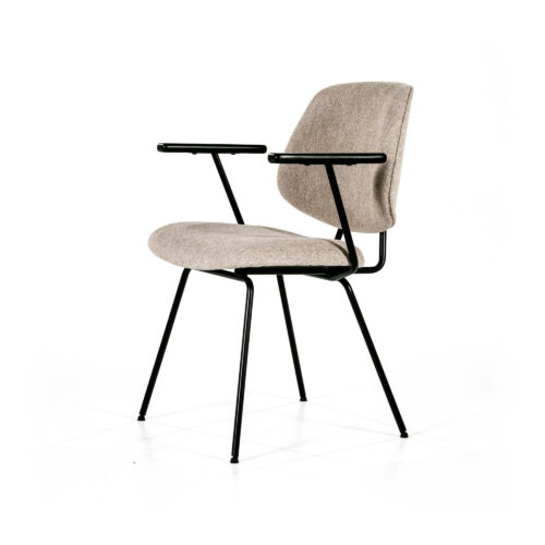 Stoel Lynn met armleuning - Beige - Afbeelding 11