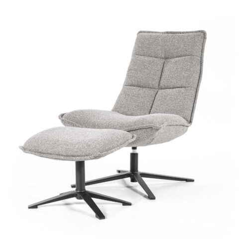 Fauteuil Marcus met voetenbank Licht grijs - Afbeelding 15