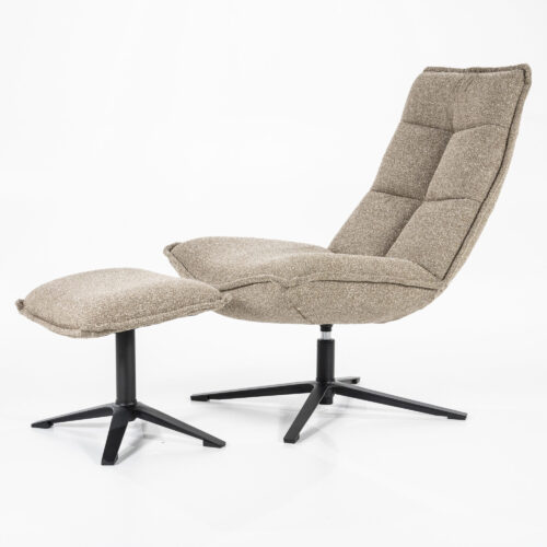 Fauteuil Marcus met voetenbank Beige - Afbeelding 16