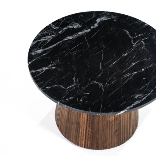 Ronde Bijzettafel Maxim Mangohout Marmer 60cm - Afbeelding 16