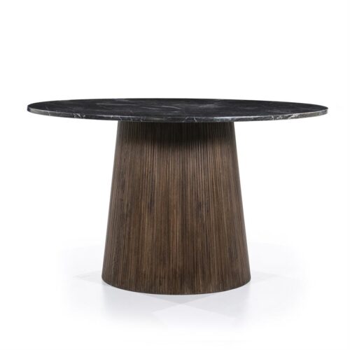 Ronde Eettafel Maxim mangohout marmer 130cm - Afbeelding 16