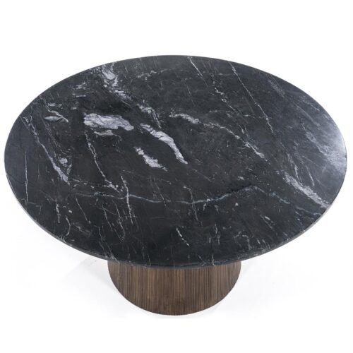 Ronde Eettafel Maxim mangohout marmer 130cm - Afbeelding 19