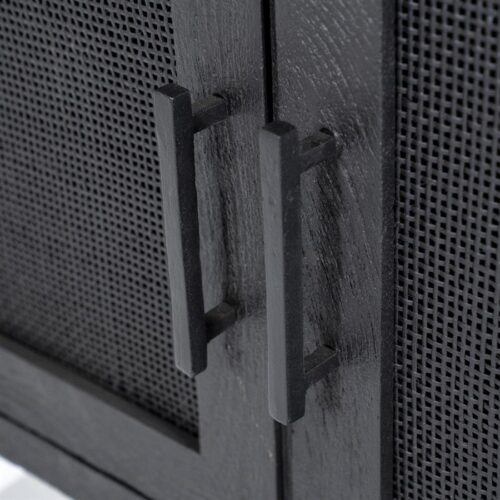 TV-meubel Vic Mangohout Webbing 130cm - Zwart (showroom model) - Afbeelding 20