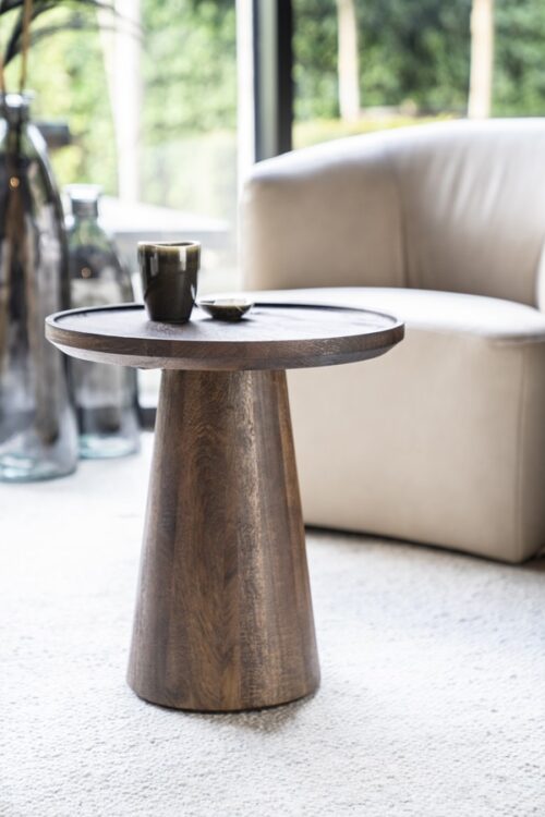Ronde Bijzettafel Ron Mangohout - Bruin - Afbeelding 8