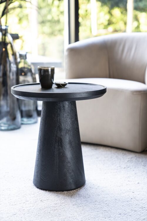 Ronde Bijzettafel Ron Mangohout - Zwart - Afbeelding 7