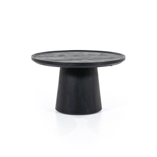 Ronde Salontafel Ron Mangohout 66 cm - Zwart - Afbeelding 6