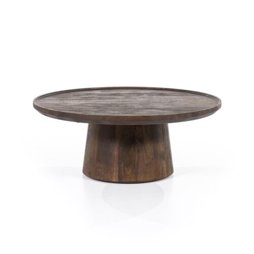 Ronde Salontafel Ron Mangohout 80 cm - Bruin - Afbeelding 10