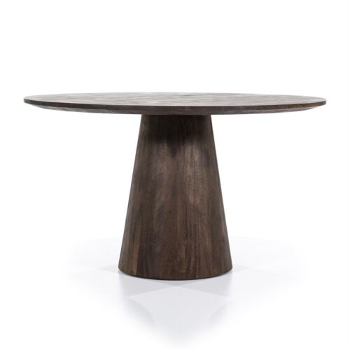 Ronde Eettafel Aron Mangohout Bruin - 130cm - Afbeelding 16