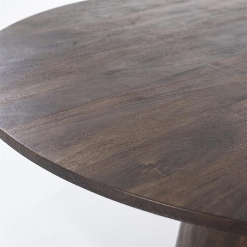 Ronde Eettafel Aron Mangohout Bruin - 130cm - Afbeelding 18