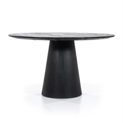Ronde Eettafel Aron Mangohout Zwart - 130cm - Afbeelding 14