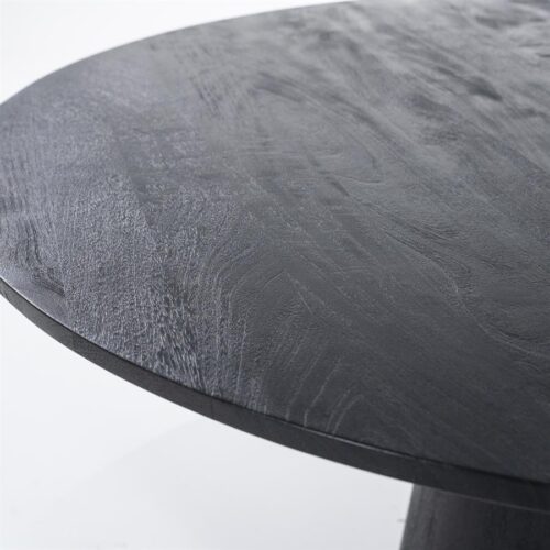 Ronde Eettafel Aron Mangohout Zwart - 130cm - Afbeelding 16