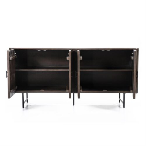 Dressoir Remi Mangohout en Metaal 170cm - Bruin - Afbeelding 22