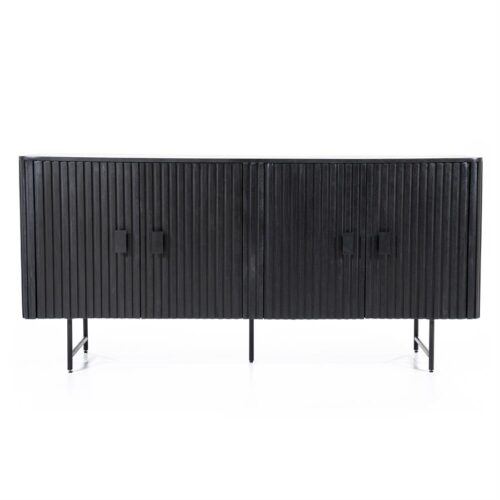 Dressoir Remi Mangohout en Metaal 170cm - Zwart - Afbeelding 24