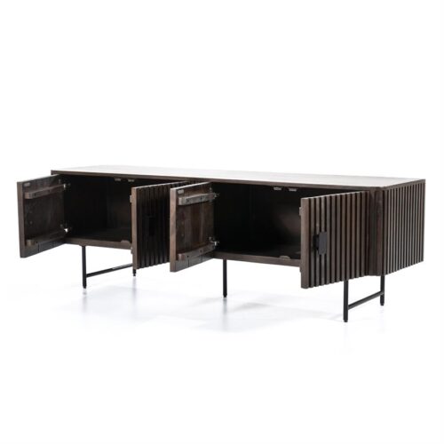 TV-meubel Remi Mangohout en Metaal 170cm - Bruin - Afbeelding 32