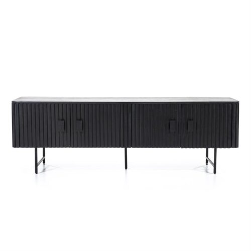 TV-meubel Remi Mangohout en Metaal 170cm - Zwart - Afbeelding 17