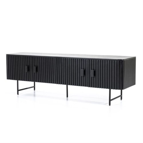 TV-meubel Remi Mangohout en Metaal 170cm - Zwart - Afbeelding 15