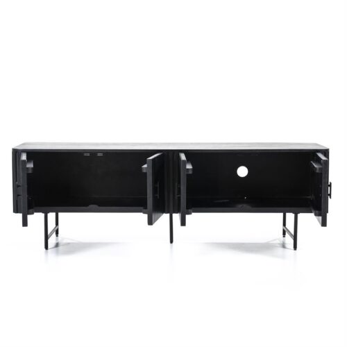 TV-meubel Remi Mangohout en Metaal 170cm - Zwart - Afbeelding 18
