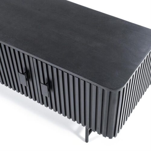 TV-meubel Remi Mangohout en Metaal 250 cm - Zwart - Afbeelding 20