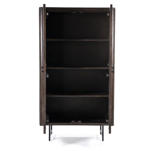 Opbergkast Remi Mangohout en Metaal 170 x 96 cm - Bruin - Afbeelding 18