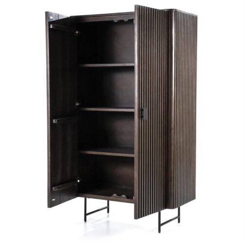 Opbergkast Remi Mangohout en Metaal 170 x 96 cm - Bruin - Afbeelding 19