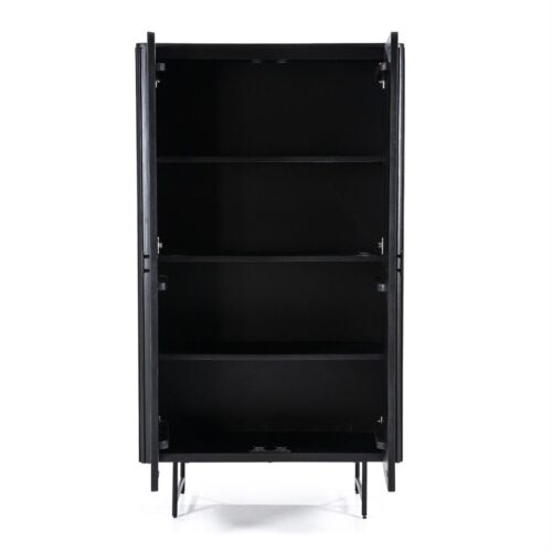 Opbergkast Remi Mangohout en Metaal 170 x 96 cm - Zwart - Afbeelding 21
