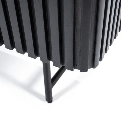 Boekenkast Remi Mangohout en Metaal 200 x 96 cm - Zwart - Afbeelding 15