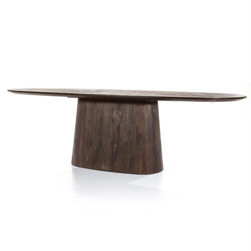 Ovale Eettafel Aron Mangohout Bruin - 200cm - Afbeelding 11