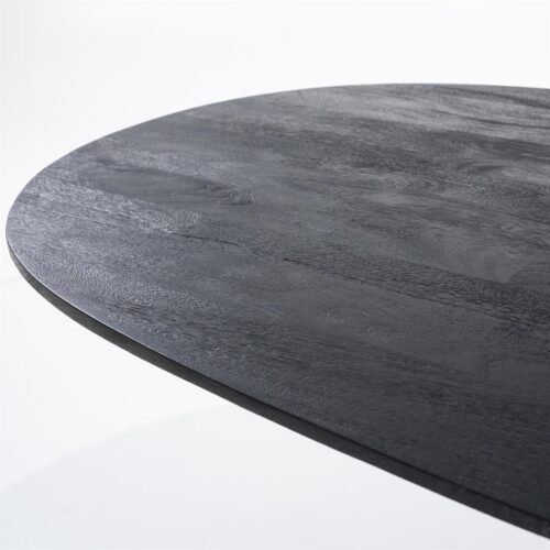 Ovale Eettafel Aron Mangohout Zwart - 250cm - Afbeelding 7