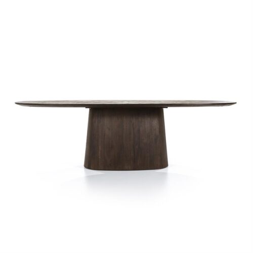Ovale Eettafel Aron Mangohout Bruin - 250cm - Afbeelding 6