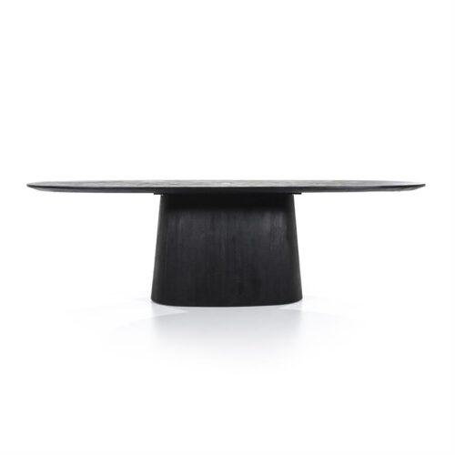 Ovale Eettafel Aron Mangohout Zwart - 250cm - Afbeelding 5