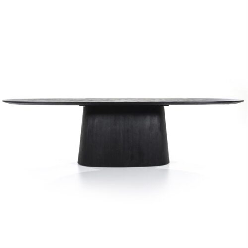 Ovale Eettafel Aron Mangohout Zwart - 300cm - Afbeelding 8
