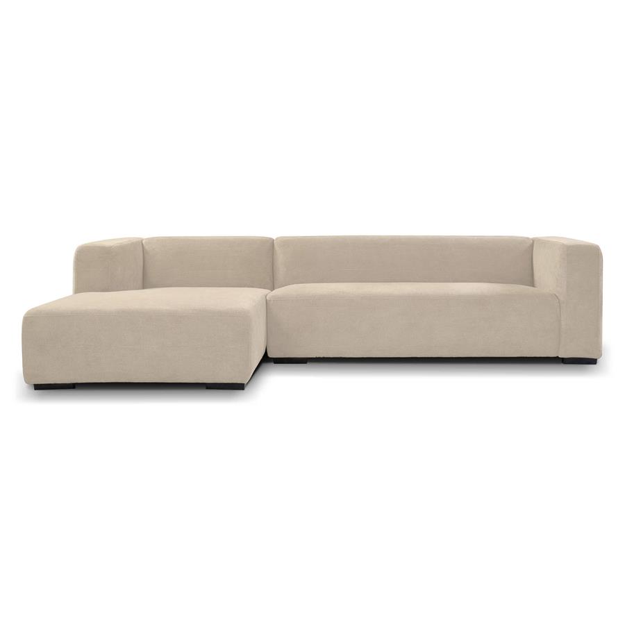 2,5- zits Lounge/Hoekbank Glasgow - Cream (Lounge Rechts)