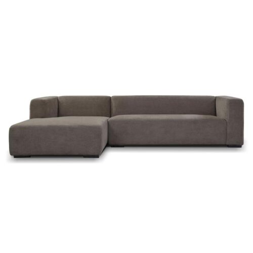 2,5- zits Lounge/Hoekbank Glasgow - Grijs (Lounge Rechts)