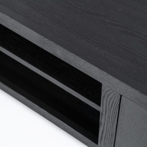TV-meubel Helsinki Eikenhout 200 cm - Zwart - Afbeelding 18