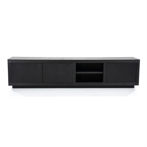 TV-meubel Helsinki Eikenhout 200 cm - Zwart - Afbeelding 15