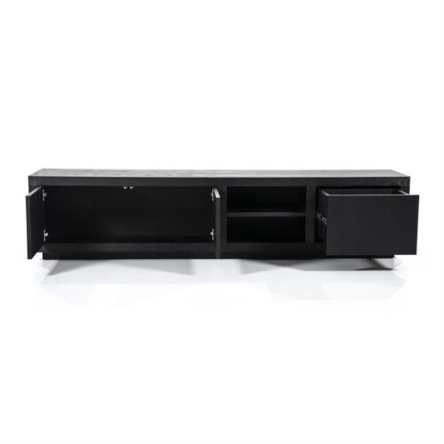 TV-meubel Helsinki Eikenhout 200 cm - Zwart - Afbeelding 17