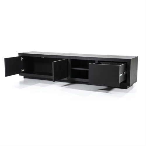TV-meubel Helsinki Eikenhout 200 cm - Zwart - Afbeelding 16