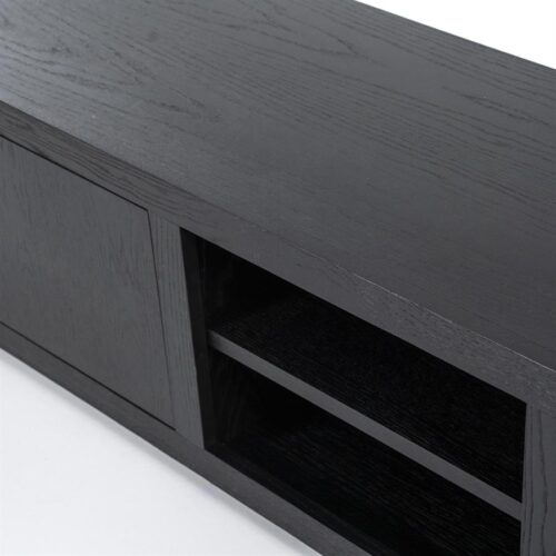 TV-meubel Helsinki Eikenhout 200 cm - Zwart - Afbeelding 20