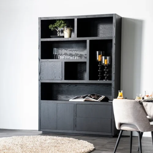 Opbergkast Helsinki Eikenhout 150 x 220 cm - Zwart - Afbeelding 14